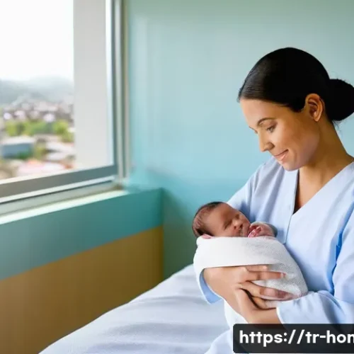 Home 25 온두라스에서 출산과 의료 시스템 - A Serene Welcome in a Modern Honduran Private Hospital**
* **Subject:** A new mother, looking pea...